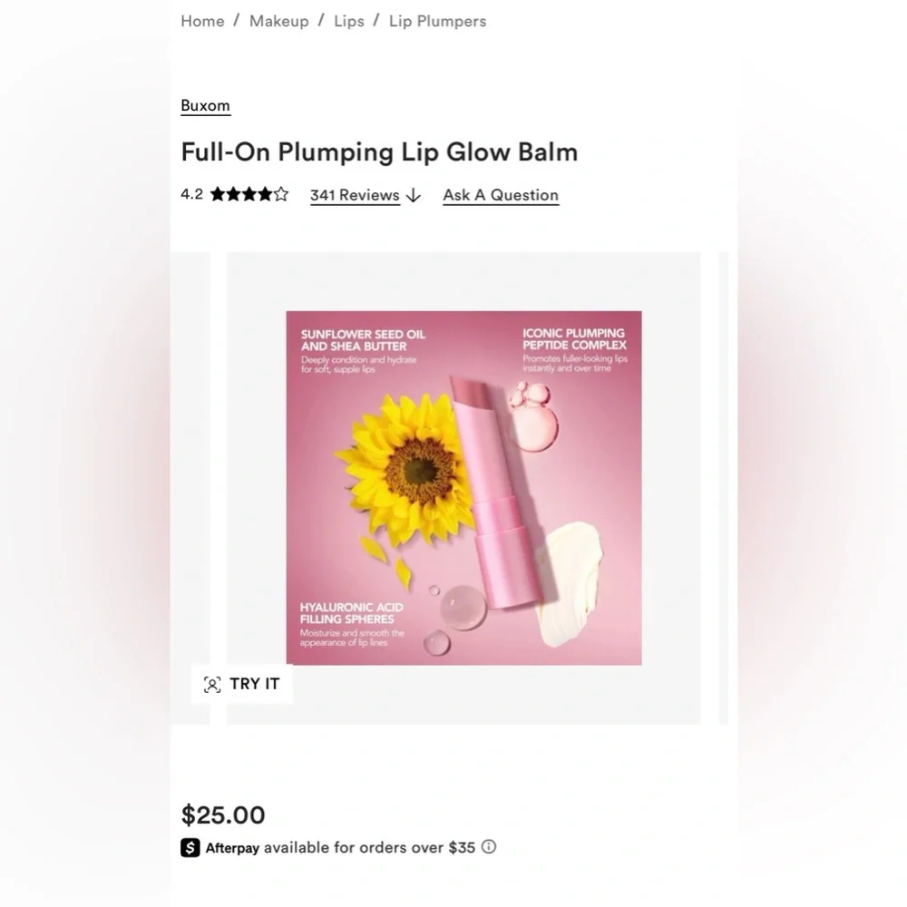 Buxom - Full-On Plumping Lip Glow Balm in Rose All Day